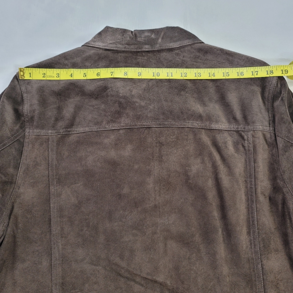 Eddie Bauer Womens Jacket Size 2XL Authentic Seattle Suede Brown NWOT - Picture 9 of 11